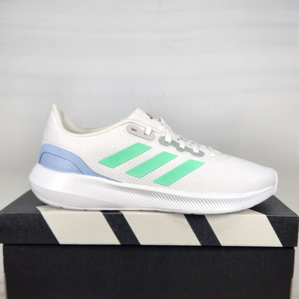 Adidas Runfalcon 3.0 W Running Shoes Women Size 9.5 White Mint Blue Sneakers